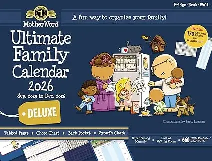 2026 MotherWord Deluxe Magnetic Ultimate Family Calendar